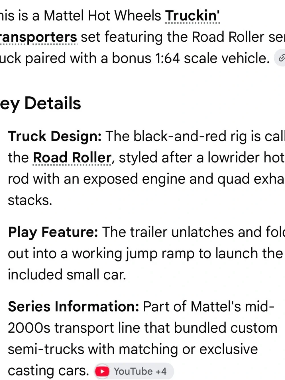 Hot Wheels Truckin' Transporters Semi Truck Playset - Black & Red